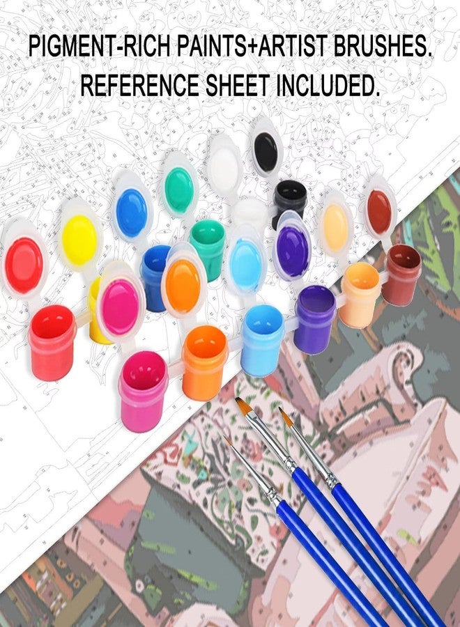 Aihonmin The Last Supper DIY Paint by Numbers, da Vinci Artwork,Canvas Oil Painting Kit for Kids & Adults, 16 X 20 inches Drawing Paintwork with Paintbrushes, Acrylic Pigment (Frameless) - Image 4
