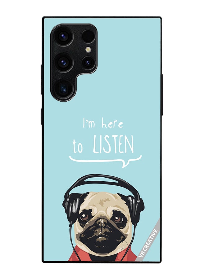 VR CREATIVE Protective Case Cover For Samsung Galaxy S25 Ultra Pug Life Design Multicolour