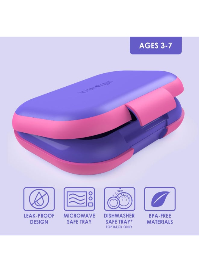 Bentgo Kids Chill Leak Proof Lunch Box Included Reusable Ice Pack Keeps Food Cold; 4 - Compartment Bento Lunch Container; Microwave And Dishwasher Safe ; 2 - Year Warranty (Electric Violet)  - Image 5