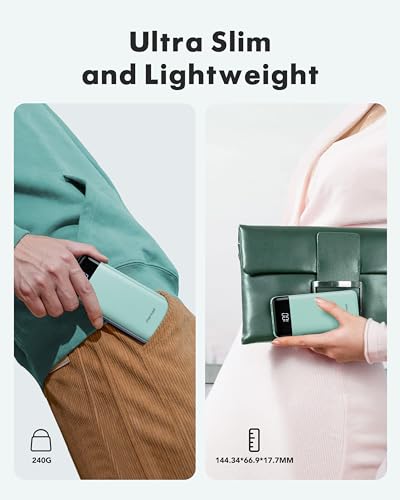 charmast Portable Charger with Built in Cables, Power Bank with Cords Wires, Slim 10000mAh Travel Battery Pack 6 Outputs 3 Inputs 5A Fast Charging for Samsung Google Pixel LG Moto iPhone iPad - Image 3