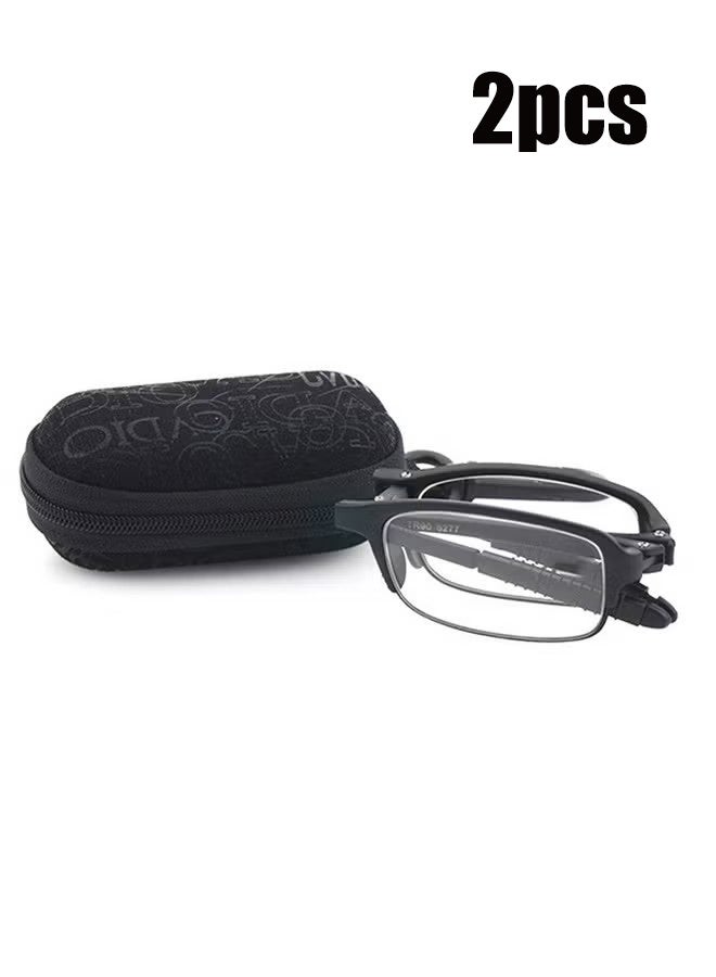 YJ +2.00D folding reading glasses, high definition, anti-eye fatigue, suitable for both men and women - Image 1