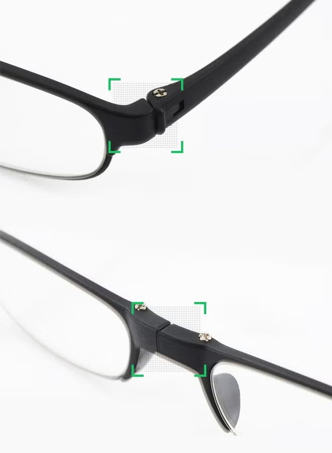 YJ +2.00D folding reading glasses, high definition, anti-eye fatigue, suitable for both men and women - Image 3