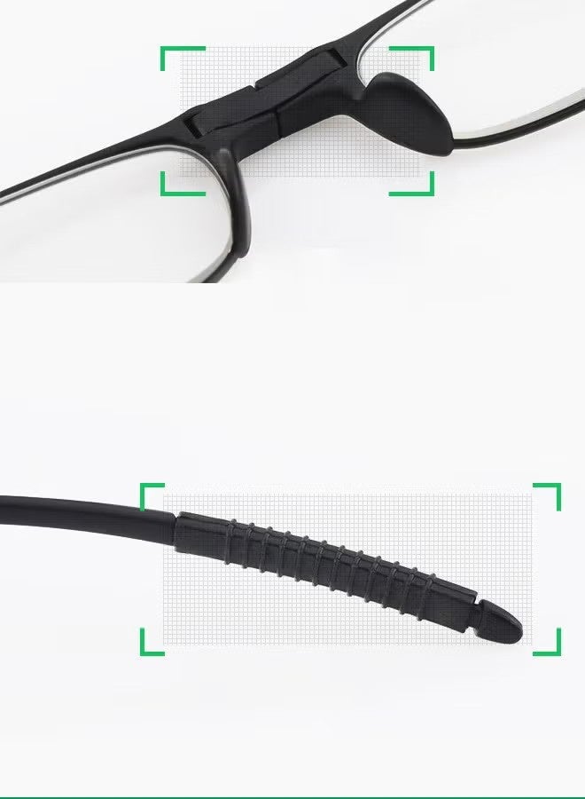YJ +2.00D folding reading glasses, high definition, anti-eye fatigue, suitable for both men and women - Image 2