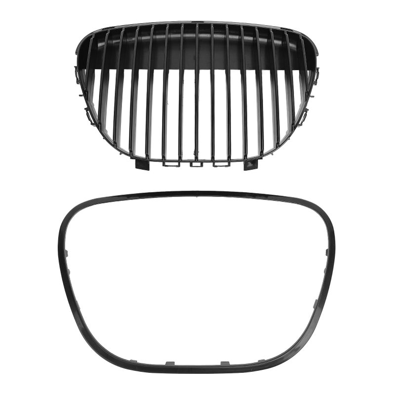 Front Central Badgeless Grill Black 6L0853651D Front Bumper Center Grille Cover Replacement for Seat Ibiza Cordoba 6L 2002 to 2009 - Image 2
