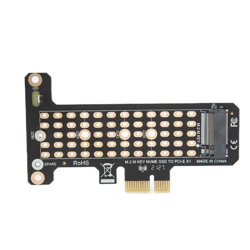 إكسبريس بطاقة محول M.2 NVMe PCIE مع فتحة تبريد ومؤشر LED - لوحة PCB مقواة لقرص صلب 2230 2242 2260 2280 - Image 5