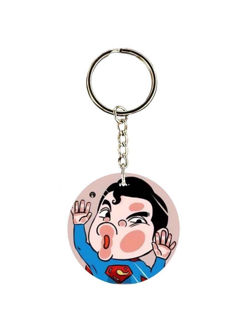 RKN Cartoon Superman Printed Keychain