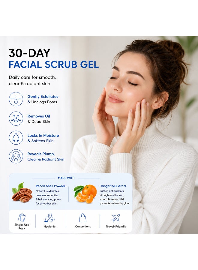 Viva Professional 30-Day Facial Scrub Gel – 30 Single-Use Packs (5g x 30pcs) - Image 3