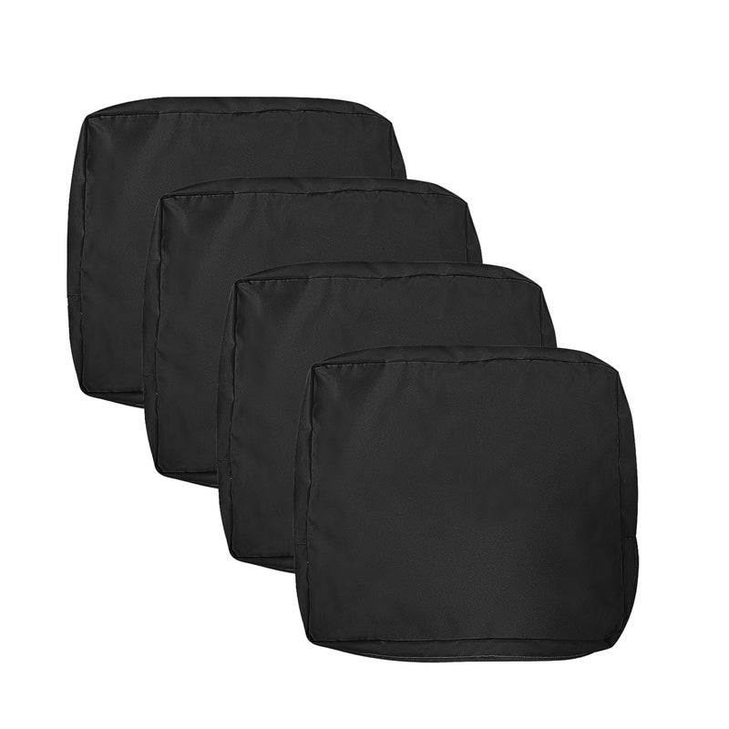 VAKADO Outdoor Waterproof Patio Cushion Covers Set of 4 Replacement Decorative Cushion Cases Decor for Garden Bench Porch Couch Tent(Black  24""X24""X4"") - Image 3
