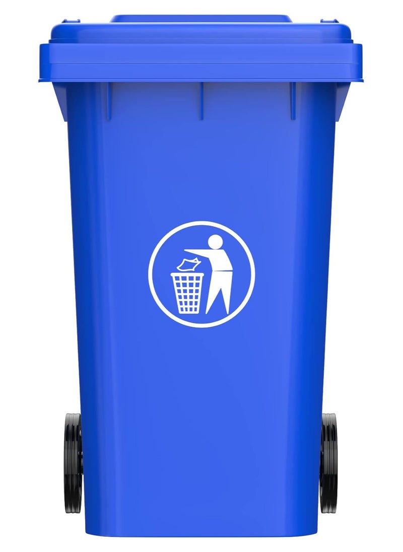 Festive Gallery Garbage Bin 120 Litre with wheel and pedal - Heavy Duty Kitchen Dust Bin Outdoor Recycle Trash Can Large Industrial Waste bin Trash bin (Blue)  - Image 2