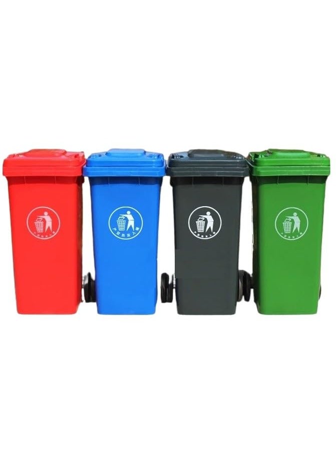 Festive Gallery Garbage Bin 120 Litre with wheel and pedal - Heavy Duty Kitchen Dust Bin Outdoor Recycle Trash Can Large Industrial Waste bin Trash bin (Blue)  - Image 5