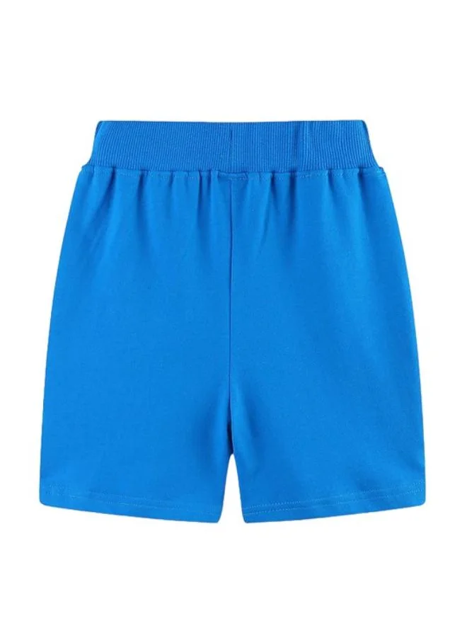 يونيكي Blue Regular Fit Mid Rise Printed Shorts
