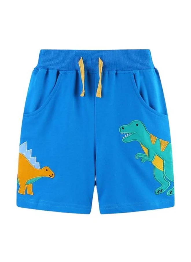 يونيكي Blue Regular Fit Mid Rise Printed Shorts