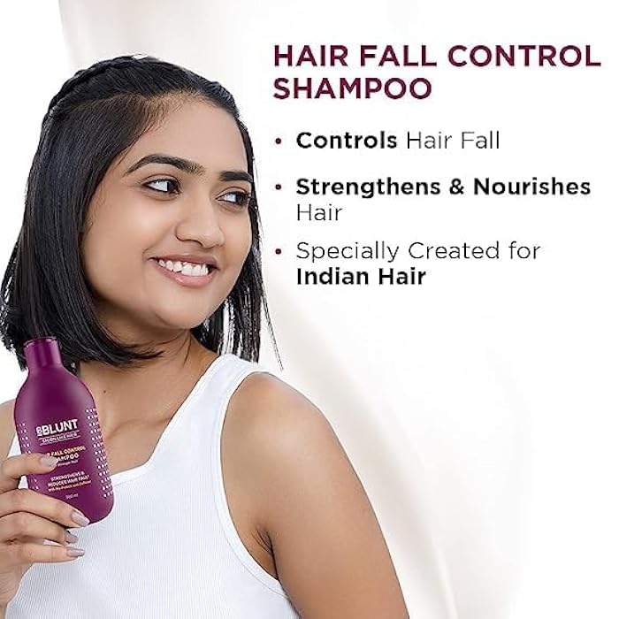 BBLUNT Hair Fall Control Shampoo & Conditioner Combo with Pea Protein & Caffeine for Stronger Hair - (300 ml + 250ml) - Image 3