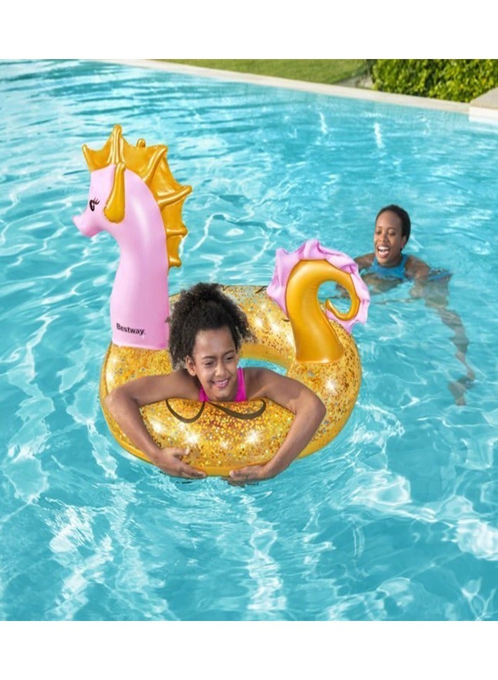 Bestway Glitter Seahorse Swim Ring 1.15m x 1.04m 26-36305 - Image 4
