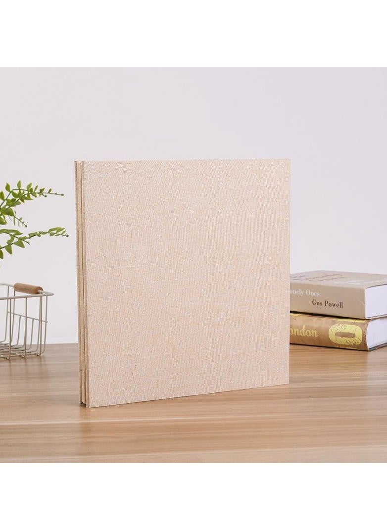 Generic Photo Albums, Extra Large Capacity Family Wedding Picture Albums Photo Book, Self-stick Photos Hand Made DIY Albums, Memory Book Holds 3x5, 4x6, 5x7, 6x8, 8x10 Inch Photos (Cream)  - Image 1