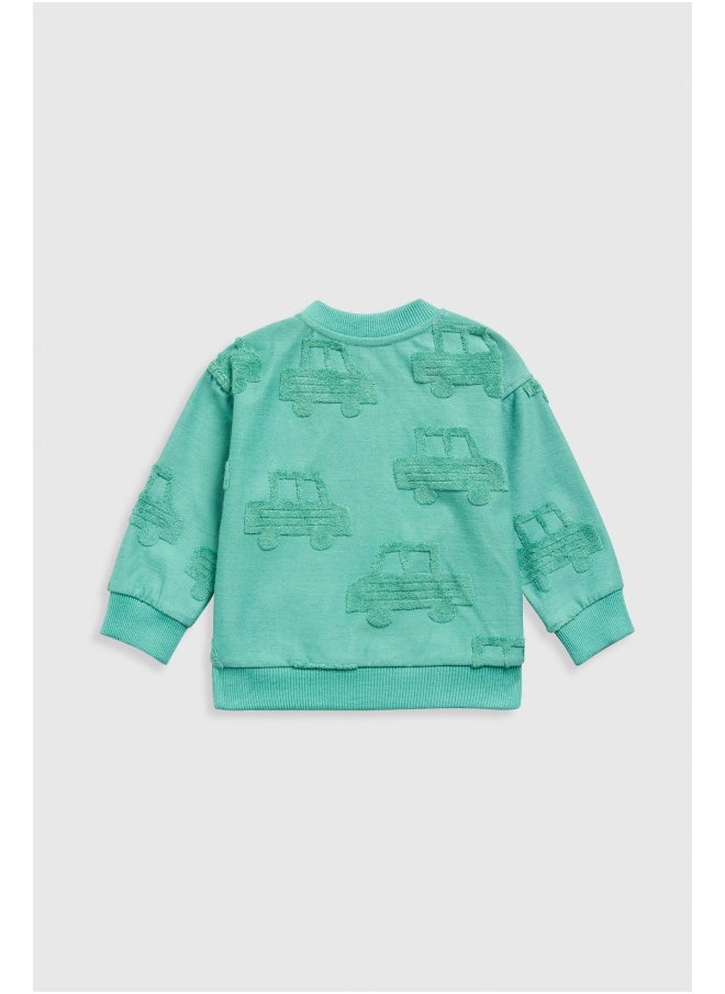 mothercare Car Jacquard Sweat Top  - Image 2
