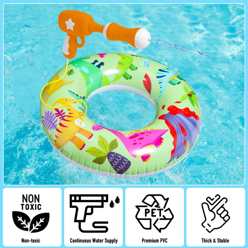 Parentswell 5-Pack Pool Party Set  Parentswell Inflatable Pool Float Swimming Rings  2 Pool Tubes (with 2 Water Guns and 1 Beach Ball)  Pool Party Favors for Summer Pool and Beach Fun - Image 4