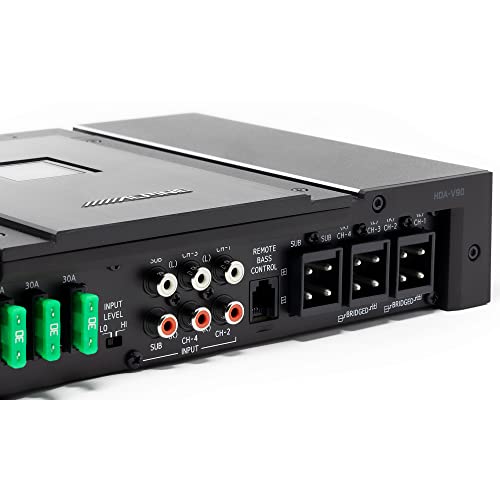 Alpine مضخم صوت ألباين ستاتوس HDA-V90 عالي الدقة 5 قنوات، 75 واط × 4 + 300 واط × 1 @ 4 أوم، 100 واط × 4 + 500 واط × 1 @ 2 أوم - Image 4
