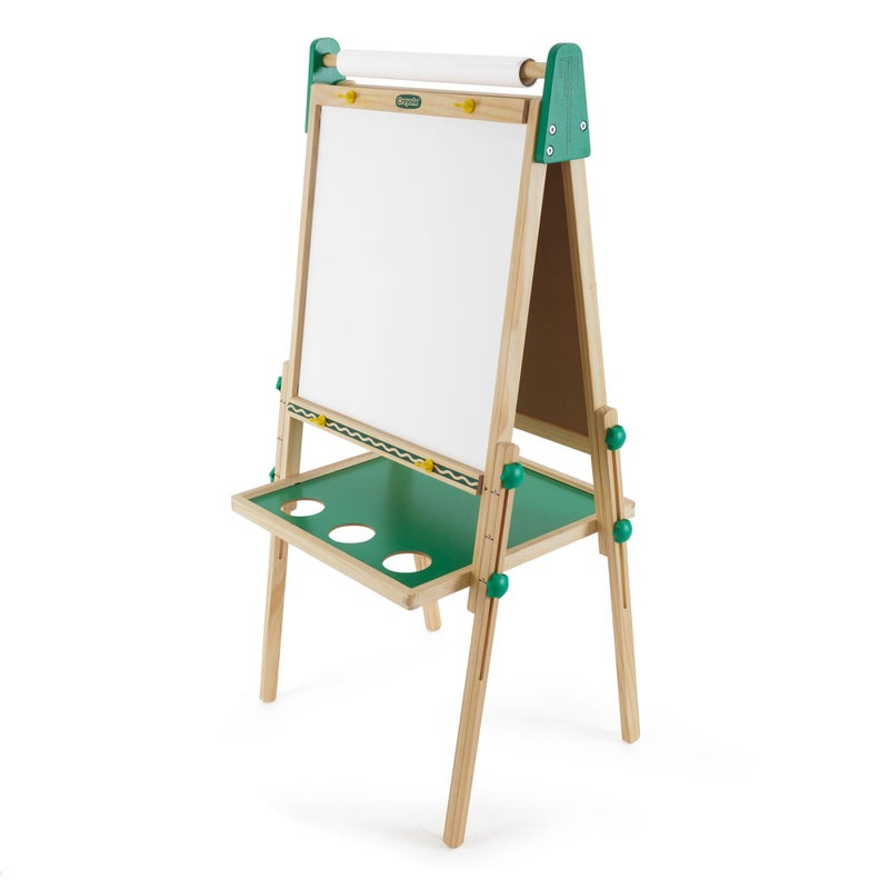 Crayola Wooden Art Easel for Kids, 2-in-1 Dry Erase Board & Chalkboard, Gifts for Toddlers, Ages 3, 4, 5 - Image 2