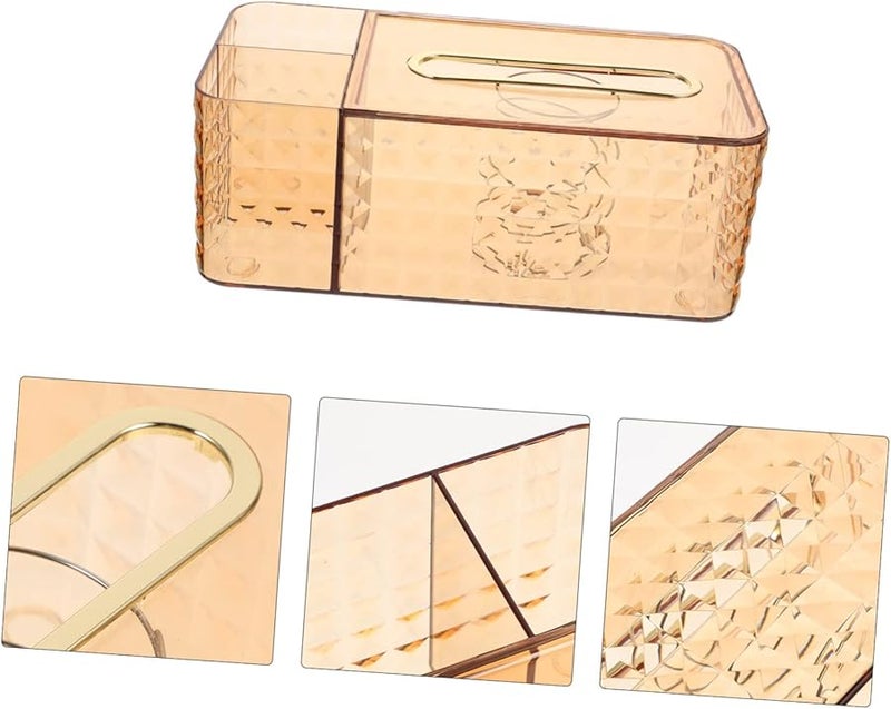 صندوق تخزين مكتبي متعدد الوظائف بتصميم مقسم للمناديل وأجهزة التحكم عن بعد والمستلزمات المتنوعة - Image 5