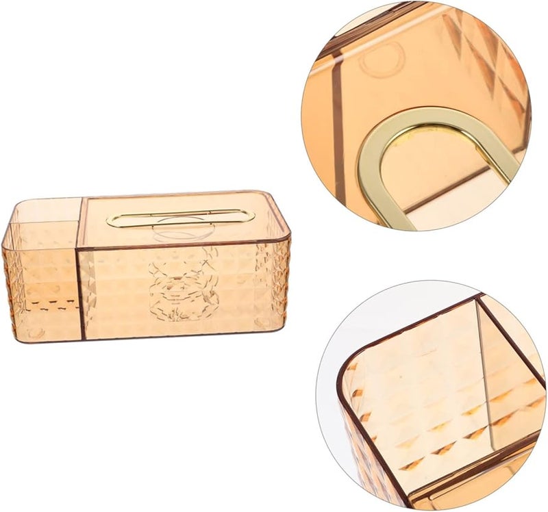 صندوق تخزين مكتبي متعدد الوظائف بتصميم مقسم للمناديل وأجهزة التحكم عن بعد والمستلزمات المتنوعة - Image 4