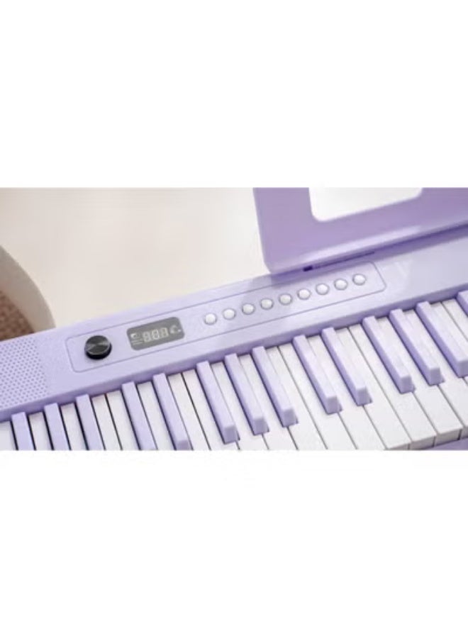 والالا بيانو ذكي MIDI قابل للطي بالحجم الكامل للمبتدئين والبالغين، بيانو إلكتروني محمول متعدد الوظائف قابل لإعادة الشحن مع دواسة استدامة للبيانو الإلكتروني 88 مفتاحًا وحقيبة بيانو، سماعات أذن كبيرة، دواسة استدامة، مشبك موسيقى، قماش بيانو، غطاء بيانو 88، ورقة موسيقية 88، كابل OTG، كابل صوت، أرجواني 3.8 كجم - Image 5