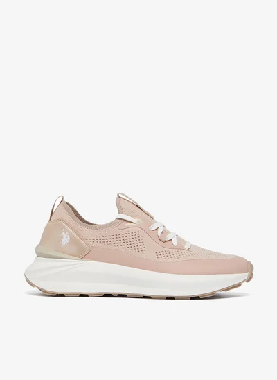 U.S. Polo Assn. Women's Beige Low-Top Ultra-Light Shoe Shoes - Your All-Day Friend Who Really Cares for Your Feet, from Morning Jogs to Late-Night Strolls!