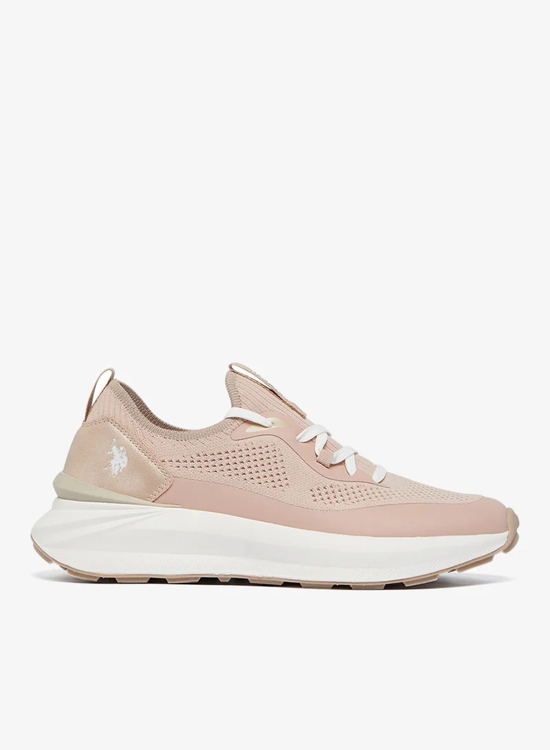 U.S. Polo Assn. Women's Beige Low-Top Ultra-Light Shoe Shoes - Your All-Day Friend Who Really Cares for Your Feet, from Morning Jogs to Late-Night Strolls!