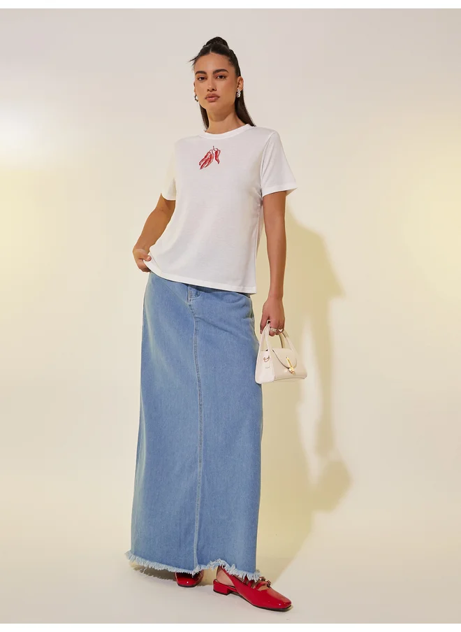 Take Two Take Two Graphic Print Round Neck T-Shirt