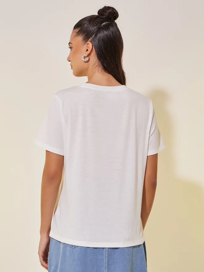 Take Two Take Two Graphic Print Round Neck T-Shirt