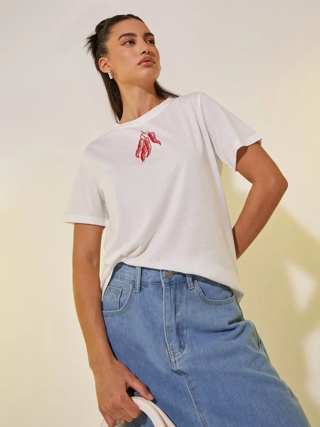 Take Two Take Two Graphic Print Round Neck T-Shirt