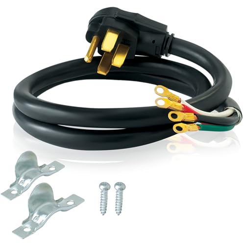 Eastman 6 Feet Electric Range Cord, 40 Amps 4-Prong Wire, 61273 - Image 1