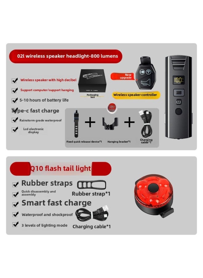 Loquat Strong Light Induction Bicycle Light Outdoor Night Riding Headlight Single Car Light Cycling Light TYPE-C Charging Digital Electric Display-Colour:Luxurious Model With High Lumens, High Capacity, Li - Image 1