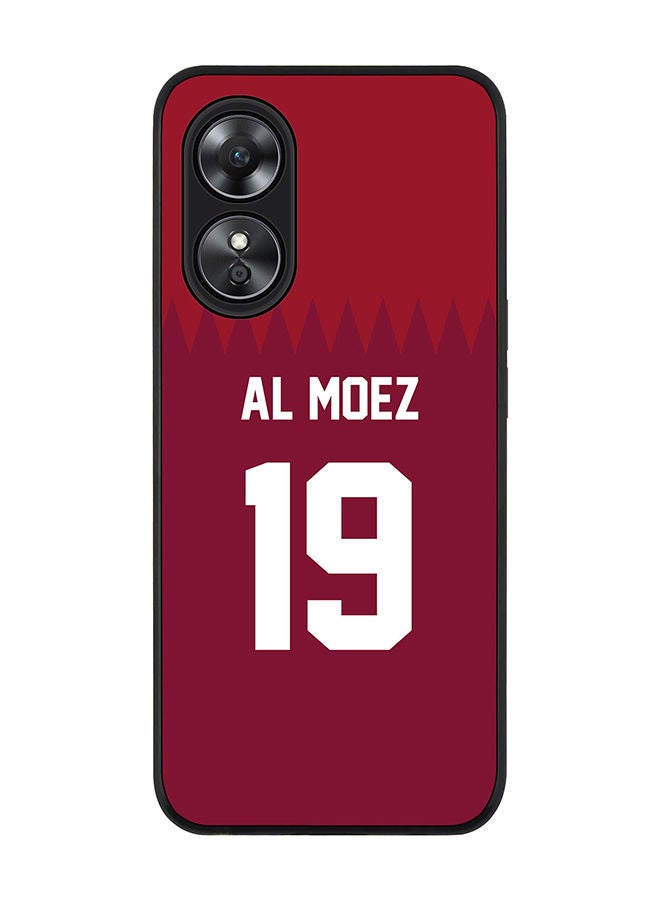 Stylizedd Rugged Black edge case for Oppo A97 Slim fit Soft Case Flexible Rubber Edges Anti Drop TPU Gel Thin Cover - Football Team - Qatar Player Name - Al Moez - Image 1