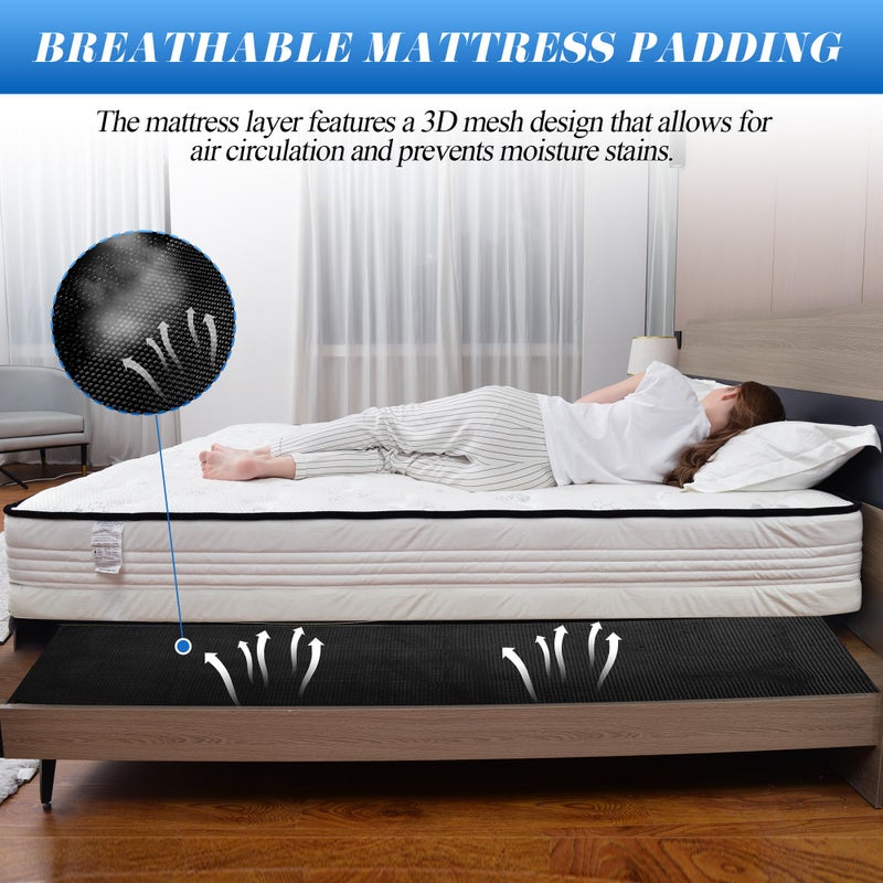 GRETJOB RV Mattress Underlay Breathable, 80 x 59 in Queen Size 3D Air Meshfiber Under Mattress Pad, RV Under Mattress Ventilation for Bed Camper Boat - Image 5