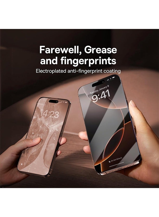 إكس ليفيل واقي شاشة iPhone 16 Pro Max، غشاء واقي شاشة عالي الدقة، واقي شاشة من الزجاج المقوى 9H، سهل التركيب، غشاء مضاد للخدش خالٍ من الفقاعات - Image 5