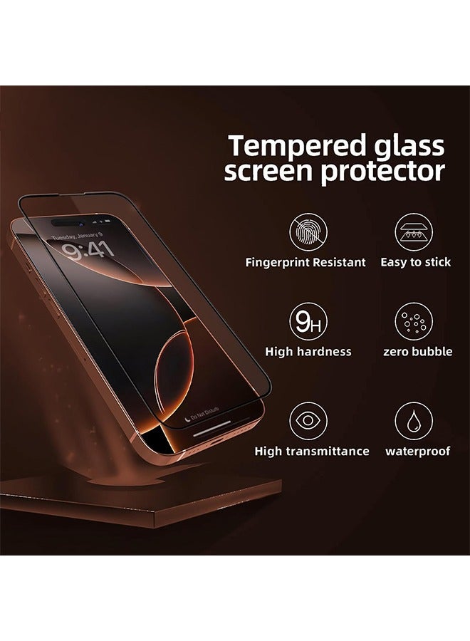 إكس ليفيل واقي شاشة iPhone 16 Pro Max، غشاء واقي شاشة عالي الدقة، واقي شاشة من الزجاج المقوى 9H، سهل التركيب، غشاء مضاد للخدش خالٍ من الفقاعات - Image 3