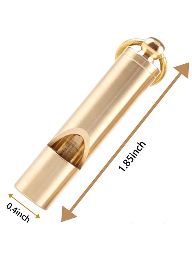 3 Pieces Mini Brass Whistle,Loud Portable Keychain Necklace Whistle, for Emergency Survival, Life Saving, Hiking, Camping, and Pet Training