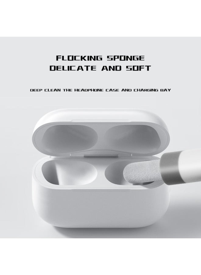 Multifunctional Cleaning Brush Laptop Dust Cleaning Tool Suit Small Brush Headset Cleaning Pen Mobile Phone Hole-Color:Q1pro-multipurpose Cleaning Pen  Off-white-pearl Bag  - Image 5