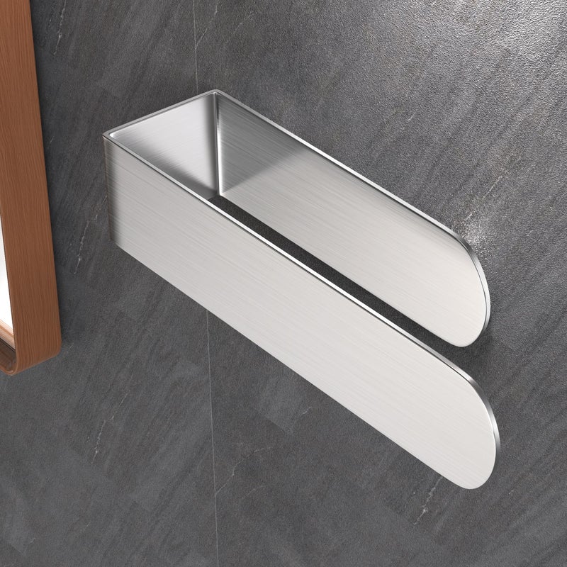 HUFEEOH Hand Towel Holder Silver Hand Towel Bar Self Adhesive Bathroom Towel Bar Stick on Wall Stainless Steel Brushed