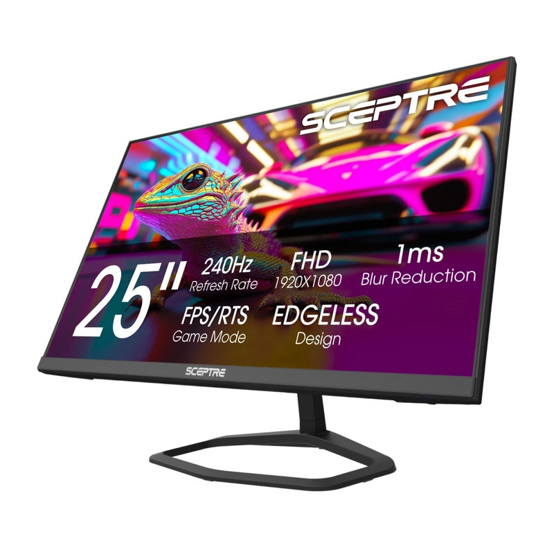 Sceptre New! Sceptre 24.5-inch Gaming Monitor 240Hz 1ms DisplayPort x2 HDMI x2 100% sRGB AMD FreeSync Premium Build-in Speakers, Machine Black 2026 (E255B-FWD240 Series) - Image 1
