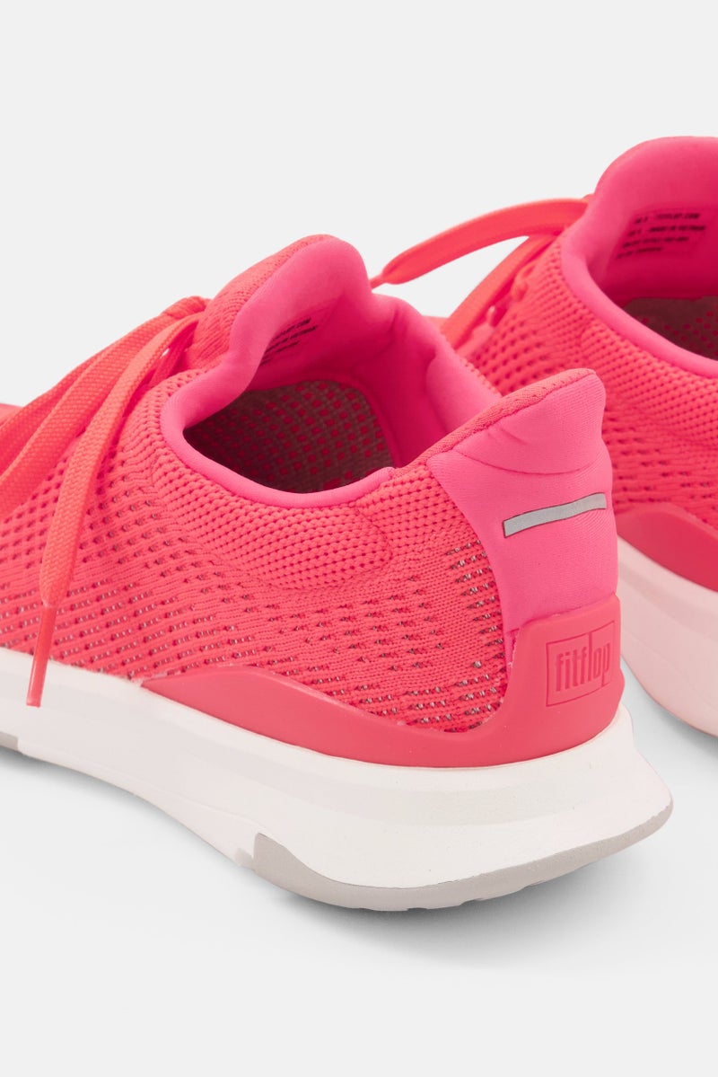 FitFlop Women Vitamin Ffx Knit Sport Shoes, Neon Orange - Image 4