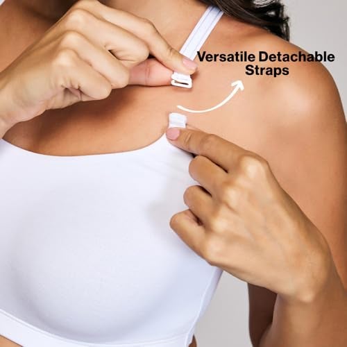 NYKD (NYB165 Cotton Non Padded & Non Wired Full Coverage Slip On T-Shirt Bra for Women | Easy Breezy Soft Fabric with Hidden Shaper Sling for No Side Bulge & Detachable Strap - White - Image 4