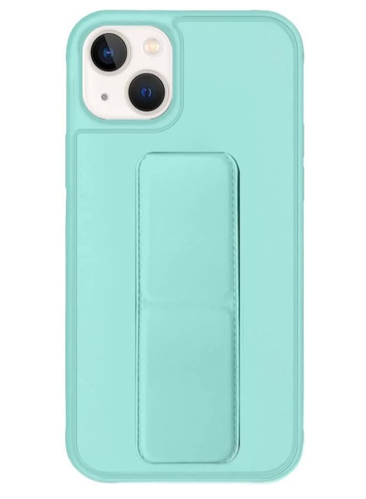 VITION Case Cover For iPhone 14 Plus Finger Grip Phone holder Case Car Magnetic Multi-function 3 in 1 Shockproof Back Cover Protective Case (iPhone 14 Plus, Mint Green) - Image 1