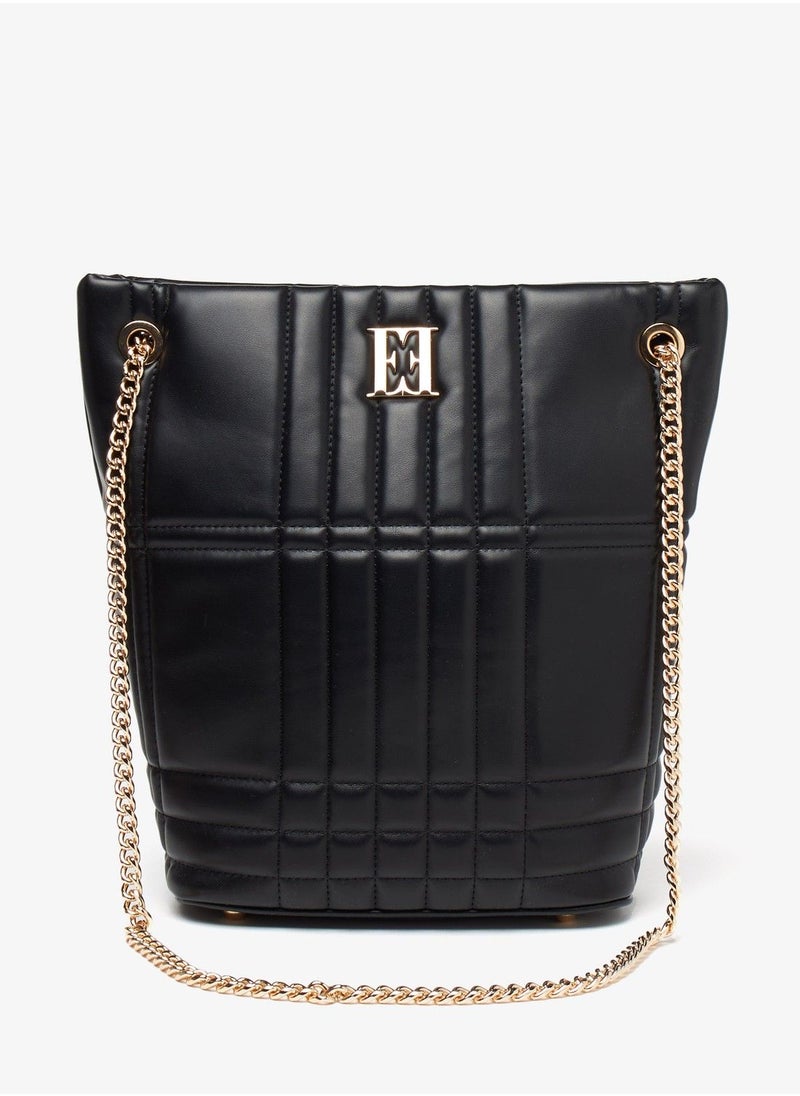ELLE - Quilted Shoulder Bag with Chain Handle and Zip Closure - Image 1