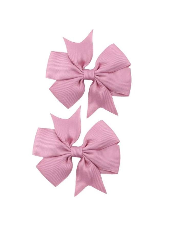 Elite Dose - Purple Bow Hair Clips Steel Clamping Body 2 Pieces for Girls - Image 1