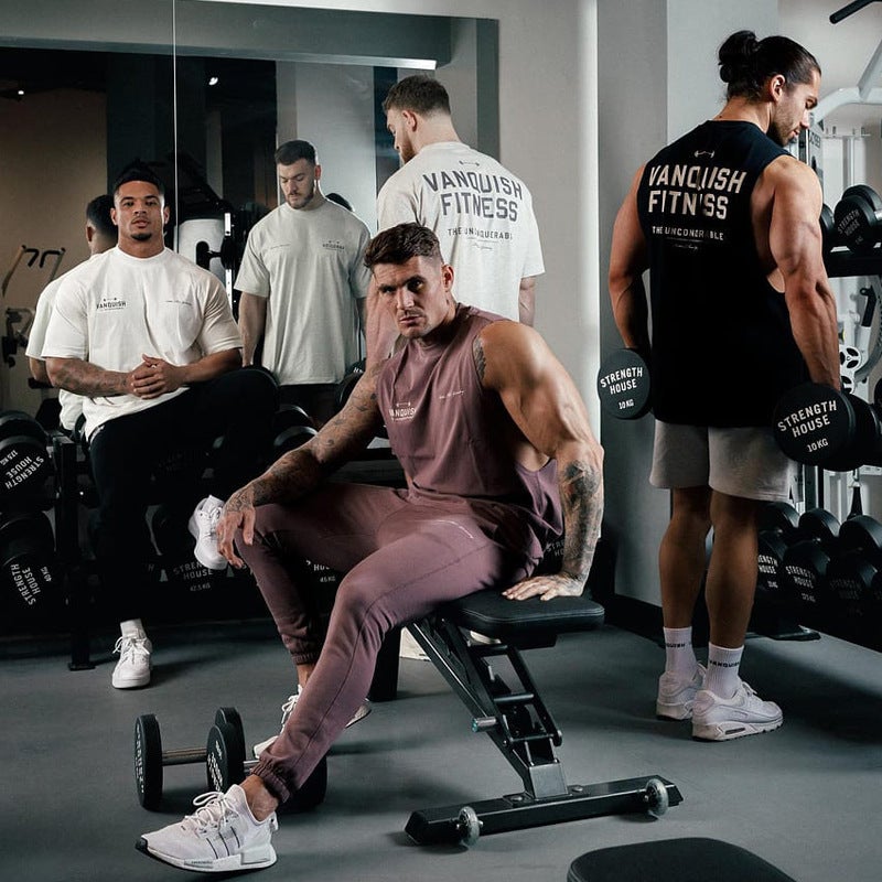 Vanquish Men'S Oversized T-Shirt Gym Sports Fitness Cotton Round Neck Loose Short Sleeve - Image 5