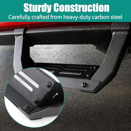 EVGoXMods 2 Pcs Side Steps Compatible with Ford Bronco 2/4 Door with Rock Rail 2025 2024 2023 2022 2021, Heavy Duty Running Boards Nerf Bars Exterior Accessories - Image 3