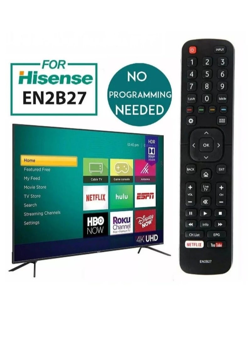 Generic - ORIGINAL REMOTE CONTROL FOR HISENSE SMART TV ,  EN2B27 OEM EN-2B27 RC3394402/01 3139 238 Etc.. - Image 1