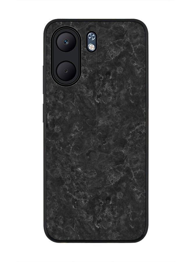 For Oppo A5x 5G / A5x 4G Case,Slim fit Camera Protection, Shockproof Thin Phone cover  - Marble Texture Black